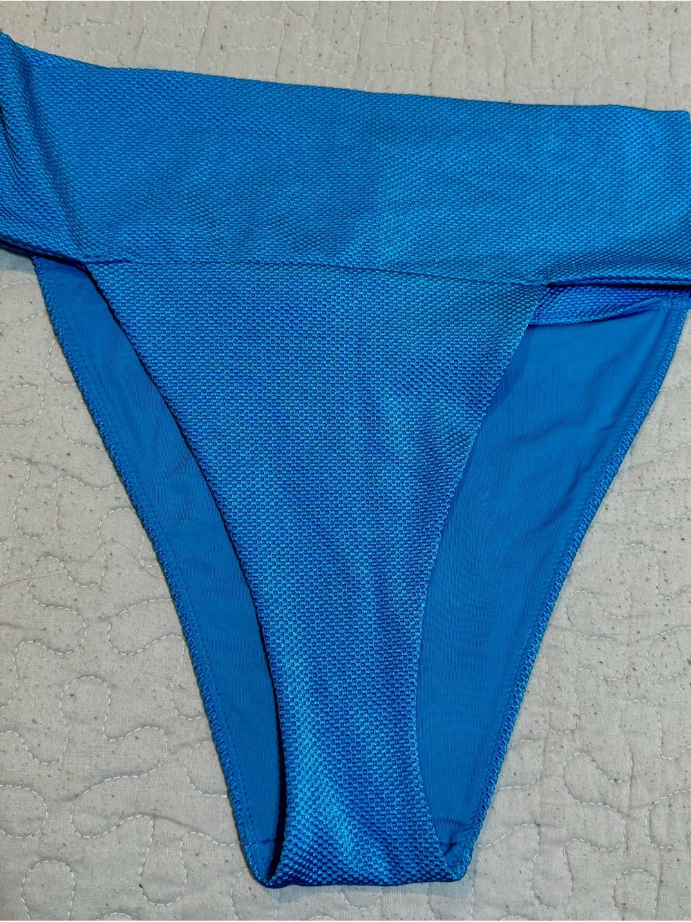 aerie High Cut Cheeky Bright Blue Bikini Bottom